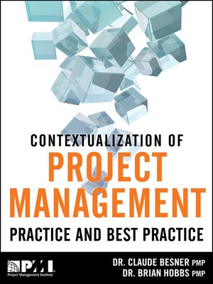 cover image of Contextualization of Project Management Practice and Best Practice